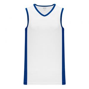 B2115 Pro Basketball Jersey - White/Royal - Front