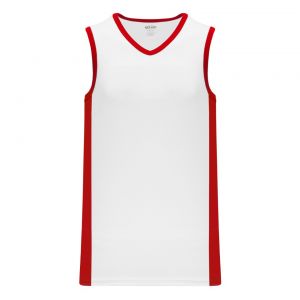 B2115 Pro Basketball Jersey - White/Red - Front