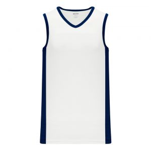 B2115 Pro Basketball Jersey - White/Navy - Front