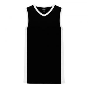 B2115 Pro Basketball Jersey - Black/White - Front