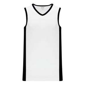 B2115 Pro Basketball Jersey - White/Black - Front