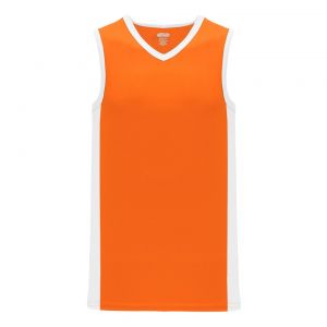 B2115 Pro Basketball Jersey - Orange/White - Front