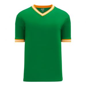 BA1333 Pullover Baseball Jersey - Kelly/Gold/White - Front