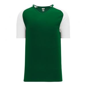 BA1375 Pullover Baseball Jersey - Dark Green/White - Front