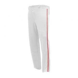 BA1391 Pro Baseball Pants - White/Red - Front