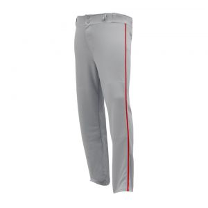 BA1391 Pro Baseball Pants - Grey/Red - Front
