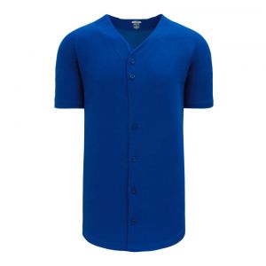 BA5200 Full Button Baseball Jersey - Royal - Front