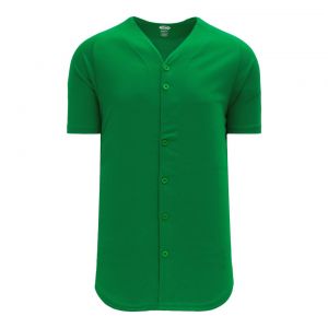 BA5200 Full Button Baseball Jersey - Kelly - Front