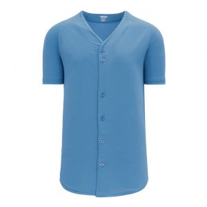 BA5200 Full Button Baseball Jersey - Sky Blue - Front