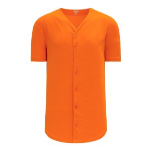 BA5200 Full Button Baseball Jersey - Orange - Front