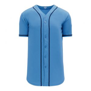 BA5500 Full Button Baseball Jersey - Tampa Bay Sky/Navy - Front