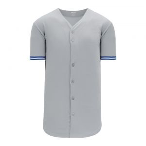 BA5500 Full Button Baseball Jersey - Toronto Grey/Royal/White - Front