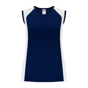 BA601L Women's Baseball Jersey - Navy/White - Front