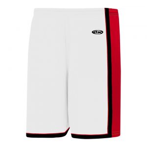 BS1735 Pro Basketball Shorts - White/Black/Red - Front