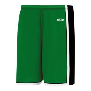 BS1735 Pro Basketball Shorts - Kelly/White/Black - Front