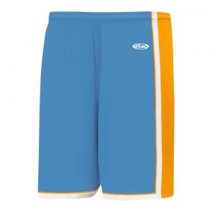 BS1735 Pro Basketball Shorts - Sky/Gold/White - Front