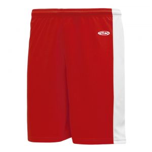 BS9145 Pro Basketball Shorts - Red/White - Front