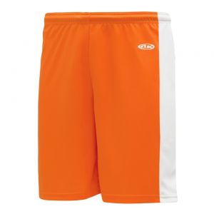 BS9145 Pro Basketball Shorts - Orange/White - Front