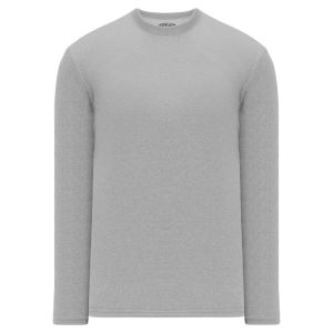 Athletic Knit BA1900-020 Baseball Long Sleeve Shirt - Heather Grey - Primary