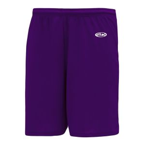 Athletic Knit BAS1300-010 Baseball Shorts - Purple - Primary