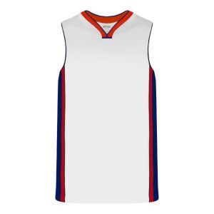 Athletic Knit B1715-335 Pro Basketball Jersey - White/Royal/Red - Primary