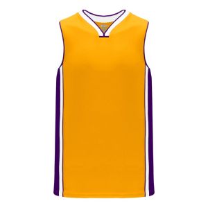 Athletic Knit B1715-435 Pro Basketball Jersey - Gold/Purple/White - Primary