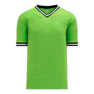 Athletic Knit BA1333-107 Pullover Baseball Jersey - Lime Green/Black/White - Primary