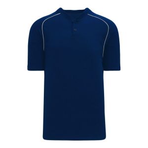 Athletic Knit BA1344-216 Two Button Baseball Jersey - Navy/White - Primary