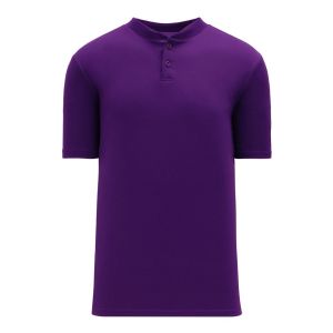 Athletic Knit BA1347-010 Two Button Baseball Jersey - Purple - Primary