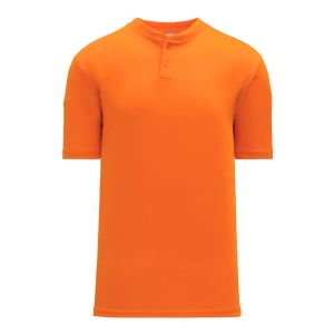 Athletic Knit BA1347-064 Two Button Baseball Jersey - Orange - Primary