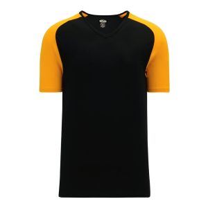 Athletic Knit BA1375-212 Pullover Baseball Jersey - Black/Gold - Primary