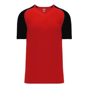 Athletic Knit BA1375-264 Pullover Baseball Jersey - Red/Black - Primary