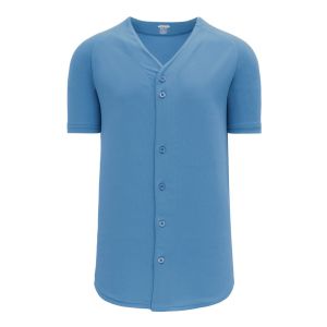 Athletic Knit BA5200-018 Full Button Baseball Jersey - Sky - Primary