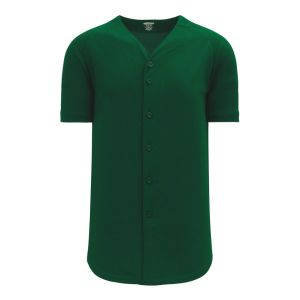 Athletic Knit BA5200-029 Full Button Baseball Jersey - Dark Green - Primary