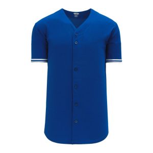 Athletic Knit BA5500-TOR568 Full Button Baseball Jersey - Royal/White - Primary
