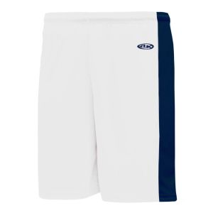 Athletic Knit BS9145-217 Pro Basketball Shorts - White/Navy - Primary