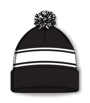 Athletic Knit A1830-221 Hockey Toque - Black And White - Front