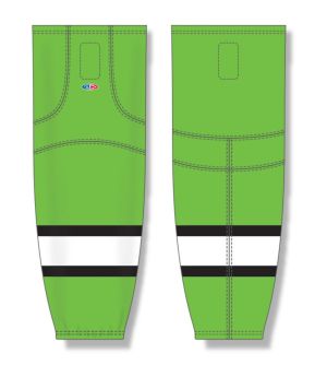 Athletic Knit HS2100-107 Lightweight Pro Hockey Socks - Lime/Black/White - Front