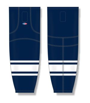 Athletic Knit HS2100-216 Lightweight Pro Hockey Socks - Navy/White - Front