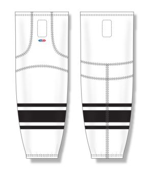 Athletic Knit HS2100-222 Lightweight Pro Hockey Socks - White/Black - Front