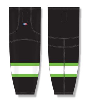 Athletic Knit HS2100-247 Lightweight Pro Hockey Socks - Black/Lime/White - Front