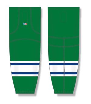 Athletic Knit HS2100-347 Lightweight Pro Hockey Socks - Kelly/Royal/White - Front
