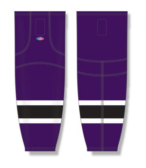 Athletic Knit HS2100-438 Lightweight Pro Hockey Socks - Purple/White/Black - Front