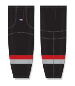 Athletic Knit HS2100-529 Lightweight Pro Hockey Socks - Carolina 3rd Black - Front