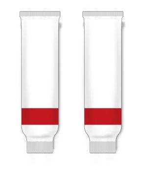 Athletic Knit HS630-203 Knitted Striped Hockey Socks - Detroit White - Front