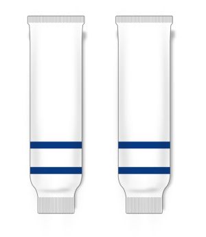 Athletic Knit HS630-205 Knitted Striped Hockey Socks - Old Toronto White - Front