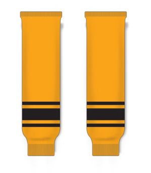 Athletic Knit HS630-213 Knitted Striped Hockey Socks - Gold/Black - Front