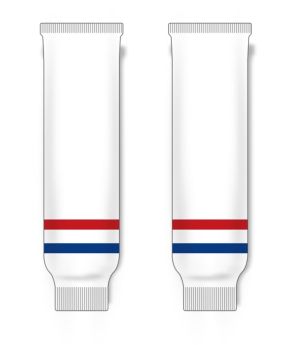 Athletic Knit HS630-309 Knitted Striped Hockey Socks - Montreal White - Front