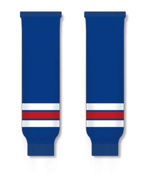 Athletic Knit HS630-312 Knitted Striped Hockey Socks - New York Rangers Royal - Front