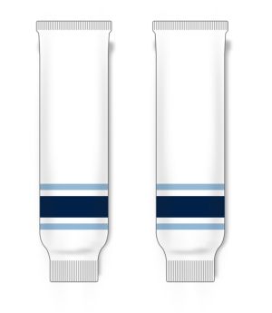 Athletic Knit HS630-341 Knitted Striped Hockey Socks - Maine White - Front